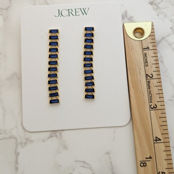 J.Crew Baguette Chain Earrings - Picture 5 of 7